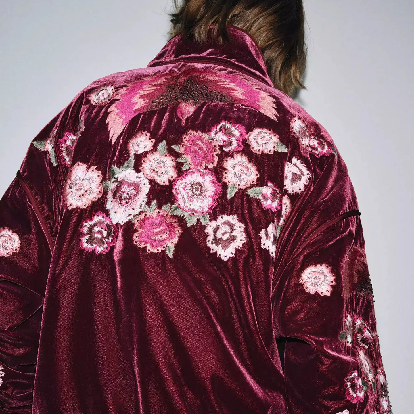 Ele Geborduurde Gewatteerde Jaet Dames Faion 2025 Nieuwe Collectie Veelzijdige Pendelen Sle Lange Sve Ritssluiting Jas