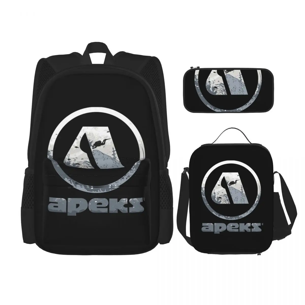 

Рюкзаки A For Apeks, сумка для книг для мальчиков и девочек, детские школьные сумки, детский рюкзак, сумка для обеда, сумка для ручек, набор из трех предметов