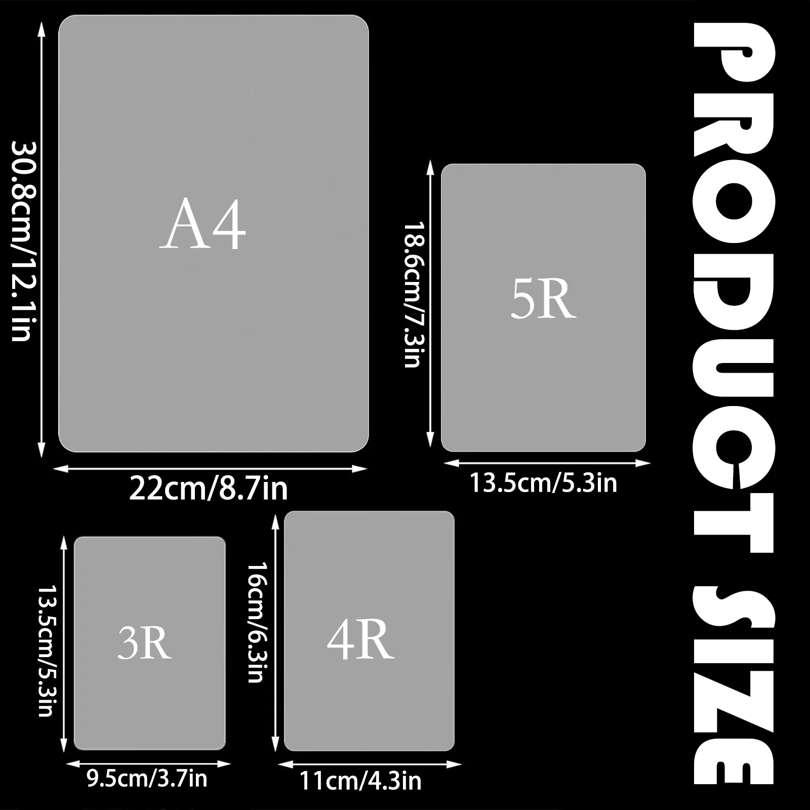 100 Pack Thermal Laminating Pouches 70Mic Clear Round Corner Lamination Sheets for Laminator Office and School Supplies