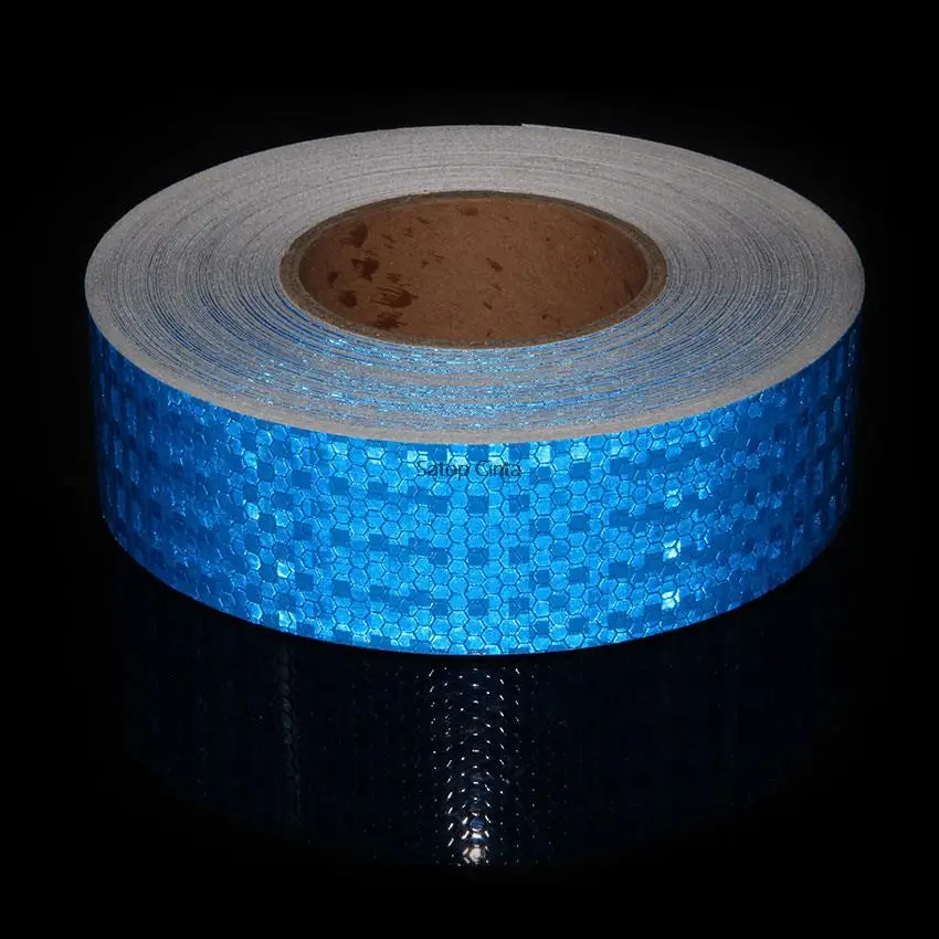 

2Inch*164FT Blue Reflective Tape Outdoor High Vis Conspicuity Safety Warning Film Waterproof Reflectors Sticker For Car Trailer