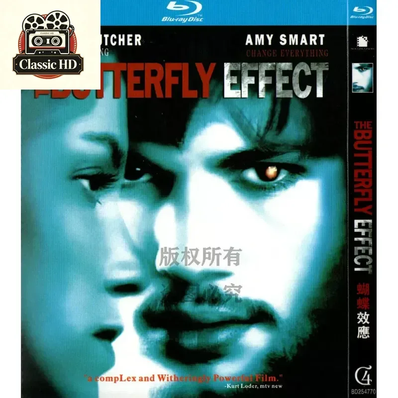 American sci-fi thriller drama movie, butterfly effect, trilogy bd high definition 1080p blu-ray 3 discFilm and Television Class