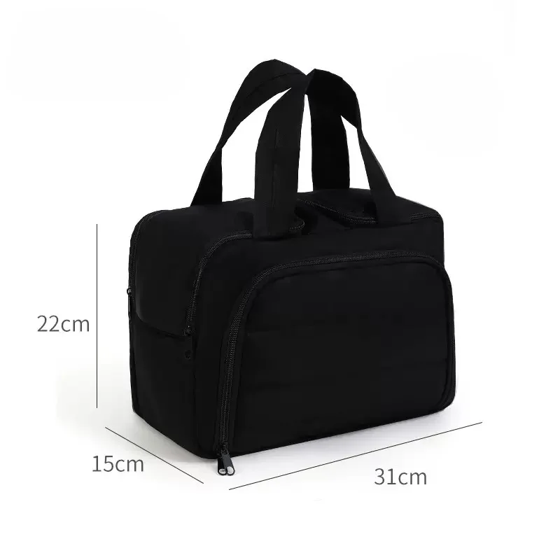 1 PC-Kosmetiktasche mit großem Fassungsvermögen, Reisewasch-Aufbewahrungstasche mit mehreren Fächern, tragbare Reise-Schönheits-Aufbewahrungstasche mit Griff – Detail 2