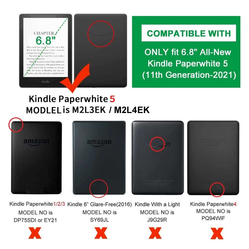 Clear Case for Kindle Paperwhite 11th 6.8