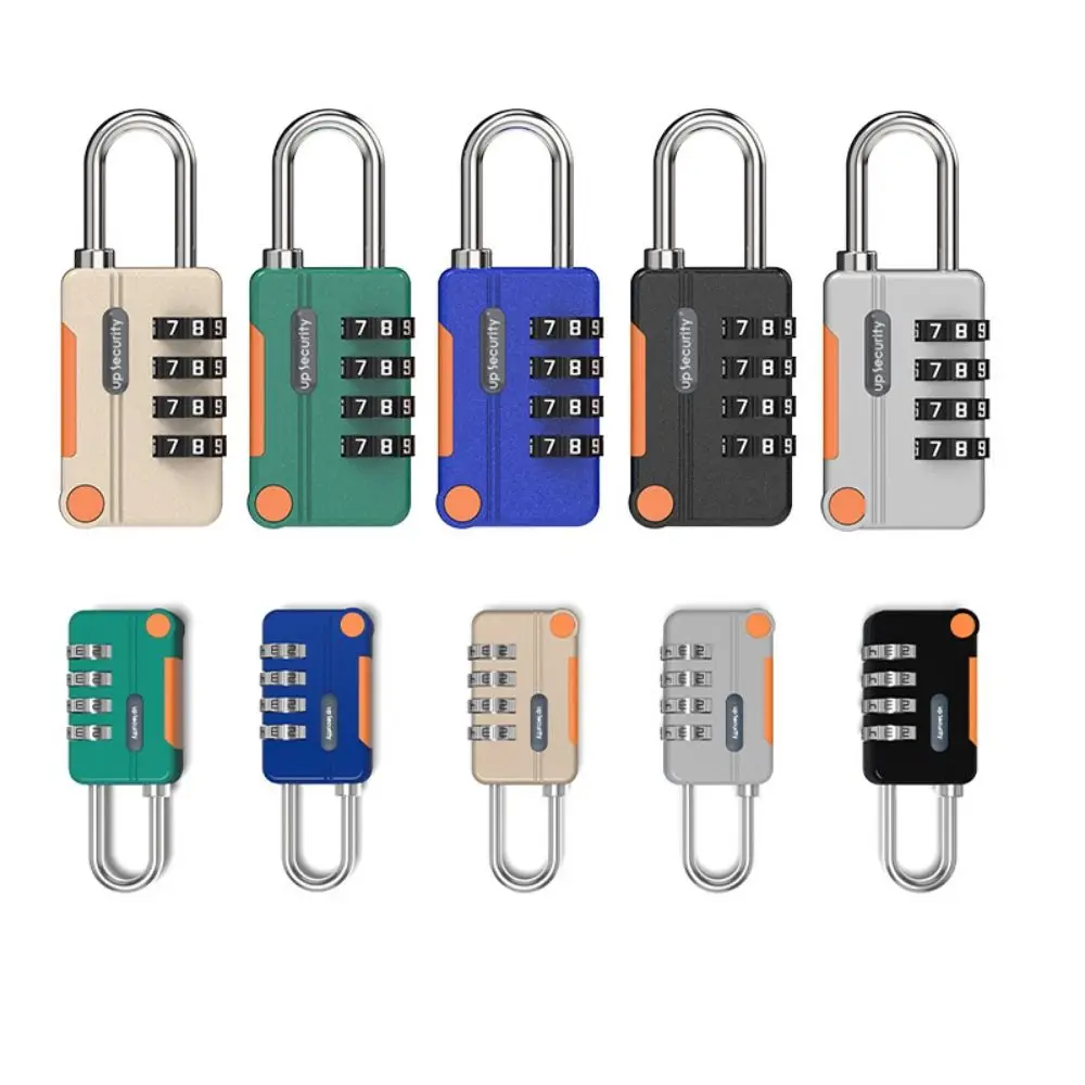 Padlock Weatherproof Luggage Hardware With Steel Cable Safely Code Lock Anti-theft 4 Digit Combination Lock
