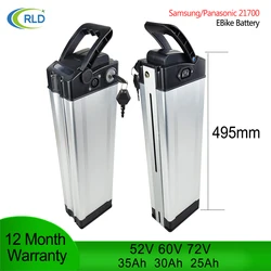 60V 30Ah Seat Tube E-bike Battery 52V 35Ah 72V 25Ah High-capacity lithium batteries Samsung 21700 Cell for 750-3000W motors