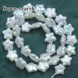Natural Baroque Freshwater Pearl Star Pentagram DIY Handmade Pendant Bracelet Necklace Alien Perforated Beads