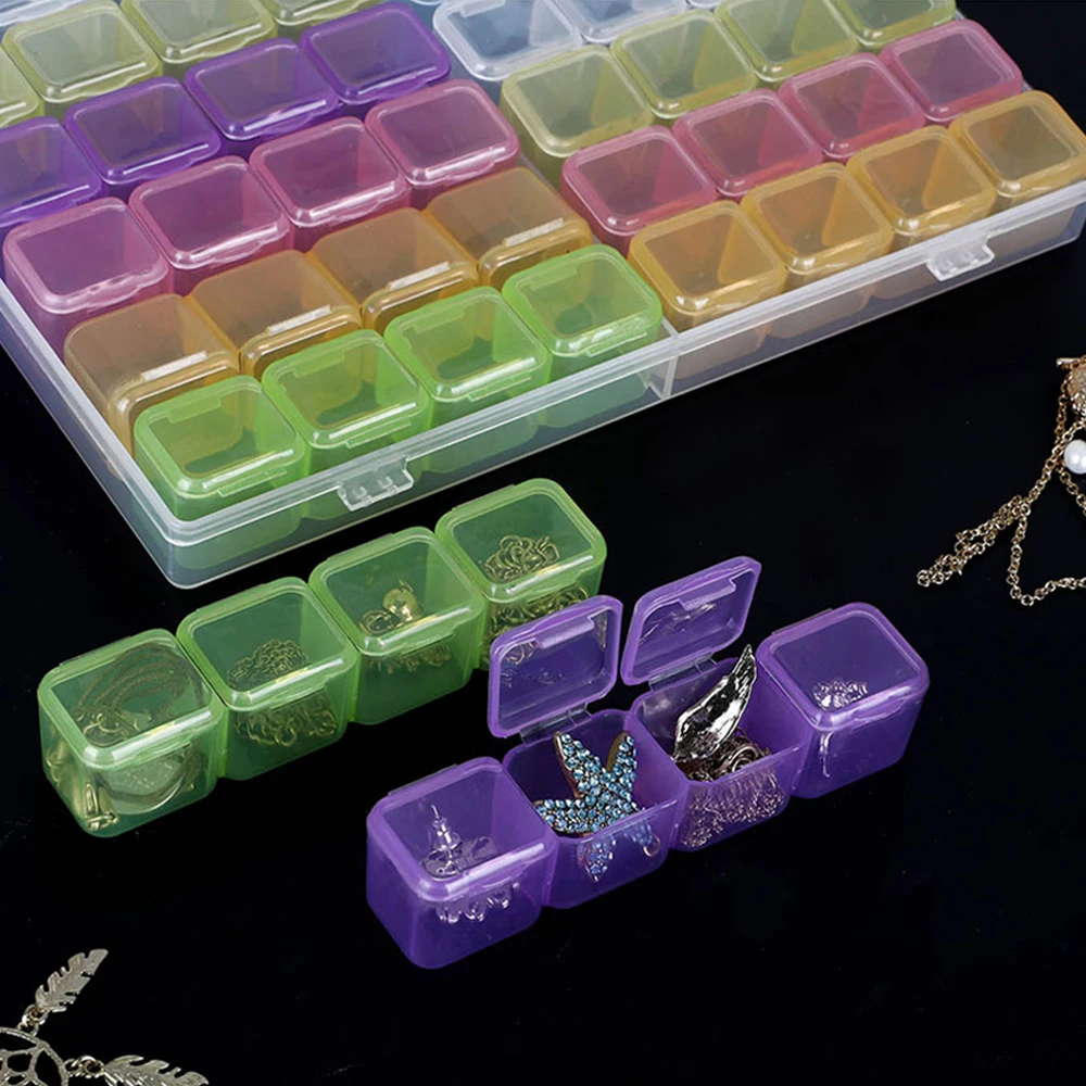 56 Grids DIY Diamond Painting Storage Box Craft Embroidery Accessory Organizer Case Removable Plastic Jewelry Beads Storage Box