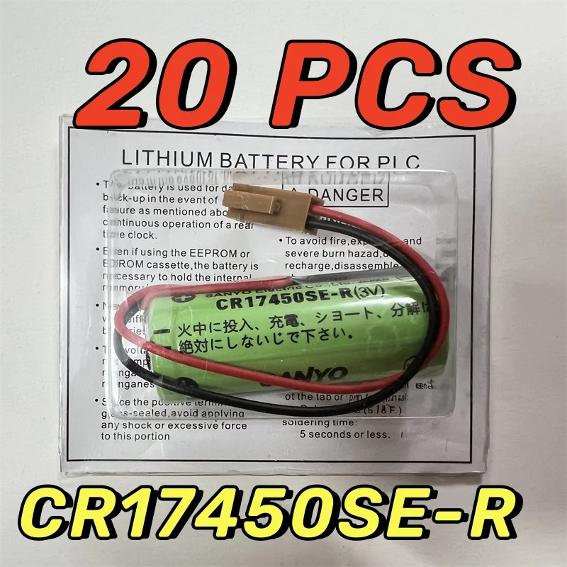 

20PCS Original NEW SANYO CR17450SE-R 3V CR17450 17450 GE FANUC BATTERY A98L-0031-0012 A02B-0200 With Resistor