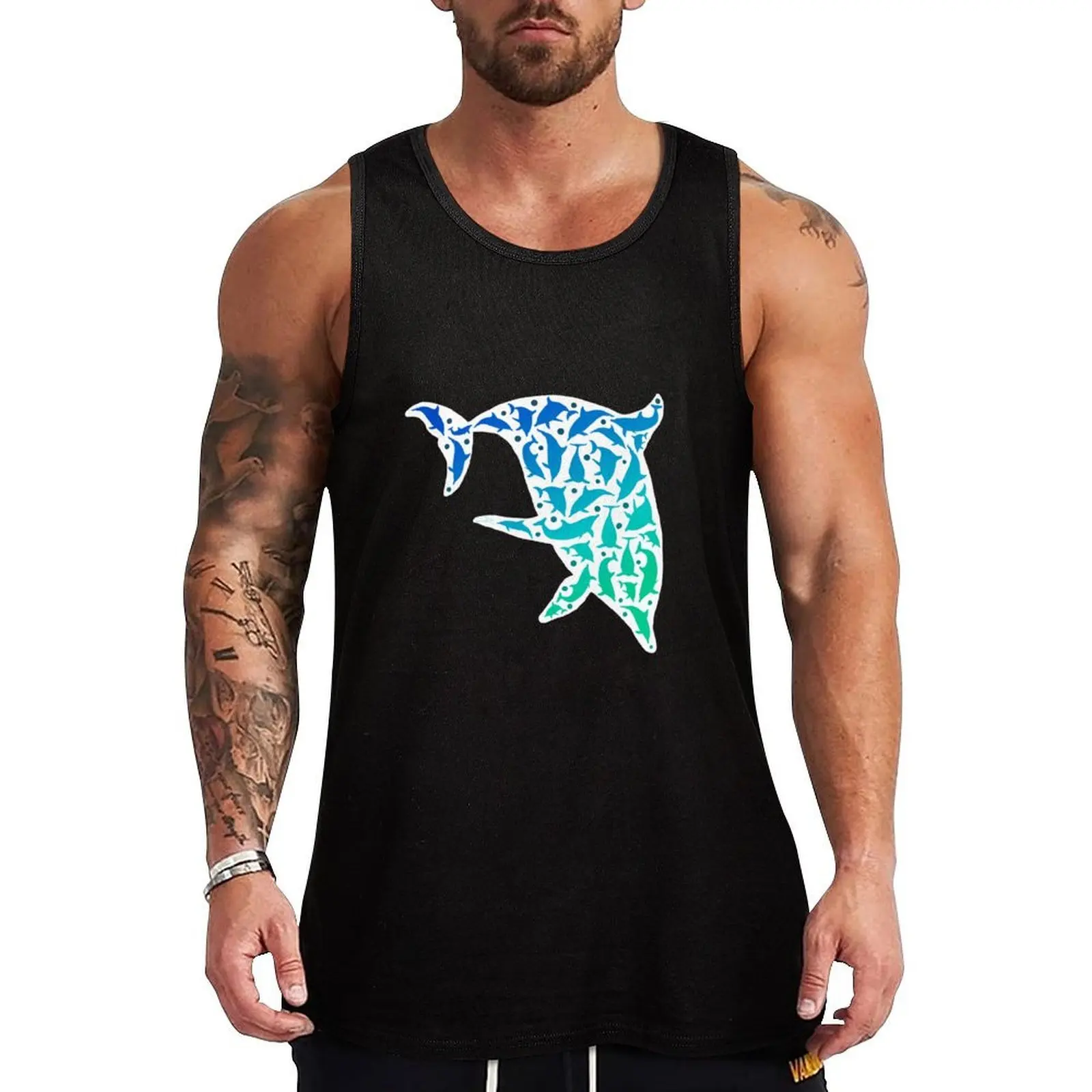 

Delfine im Delfin / Dolphins in Dolphin V1 Tank Top gym top Men's clothes luxury style clothes for men summer Sleeveless top