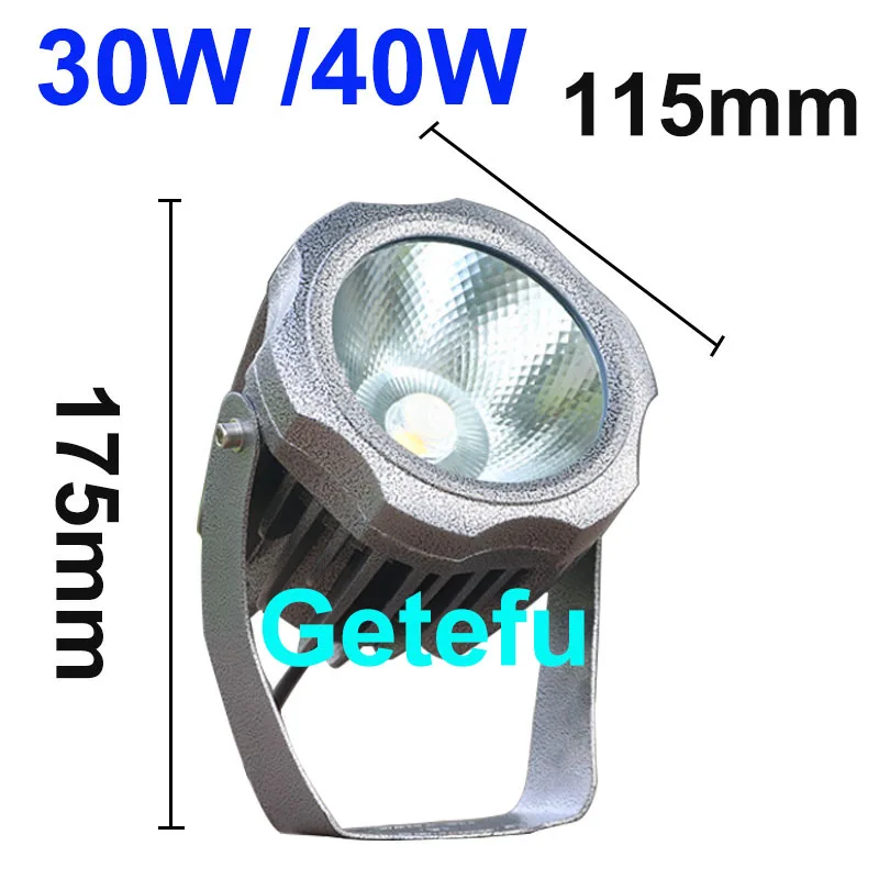 LED-Rasenleuchte für den Außenbereich, 20 W/30 W, 40 W, Wandfluter, wasserdichte Flutlichter, LED-Spot-Lampe, Außenlandschaftsbeleuchtung, 100–240 V, DC24 V – Detail 7