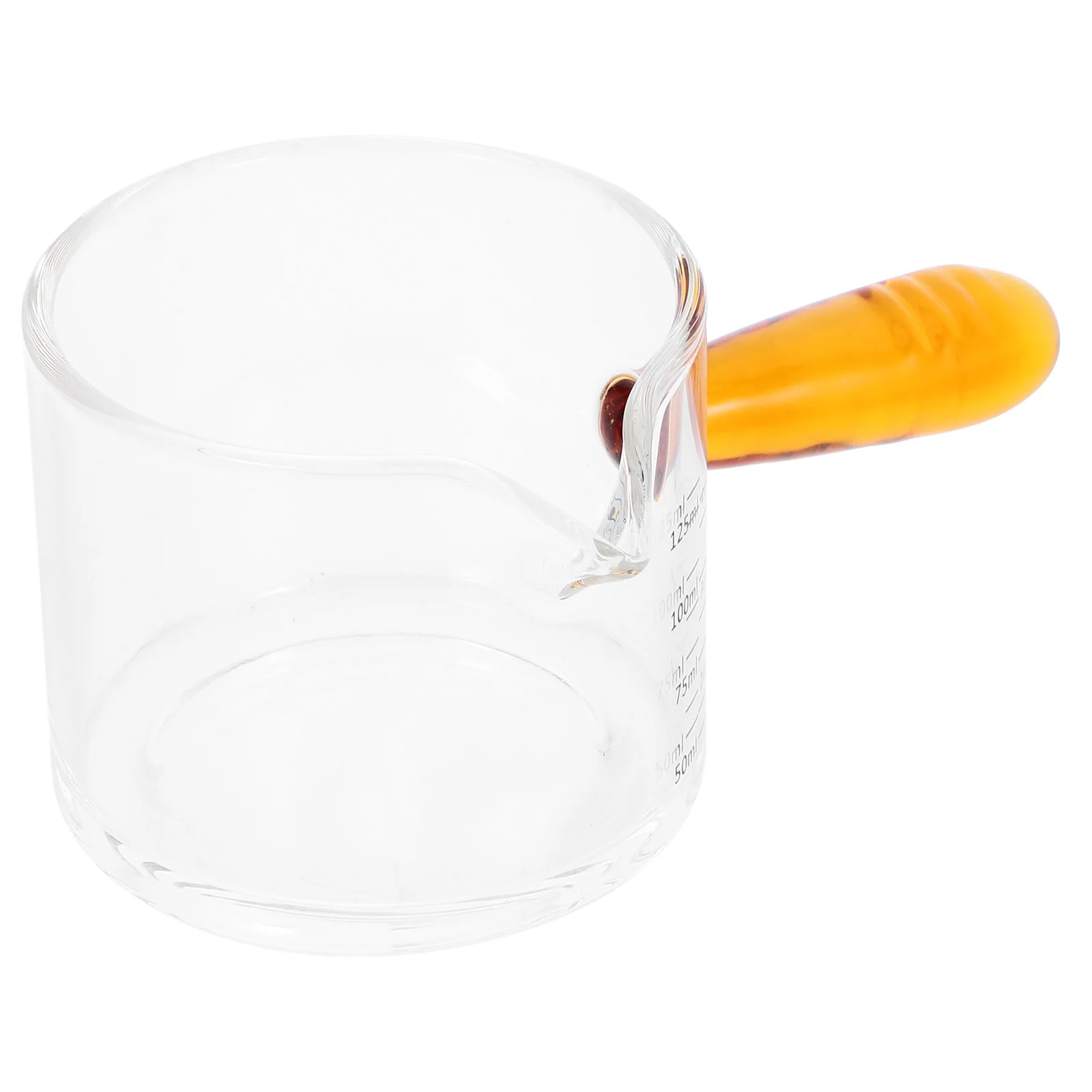 

Multi-Function Glass Pitcher Clear Milk Cup for Espresso Coffee Creamer Sauce Anti-Scalding Handle Easy Clean Home Bar