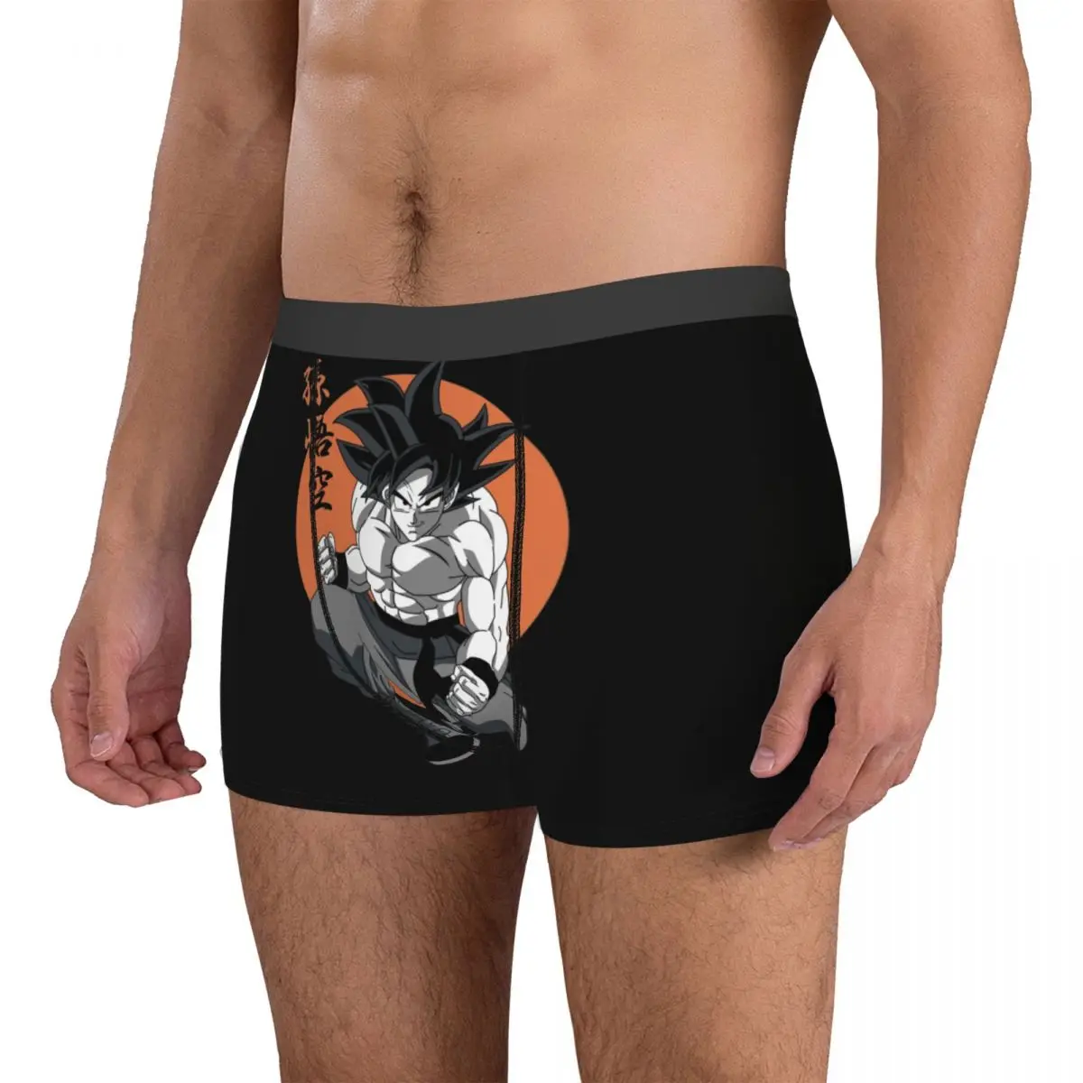 Calzoncillos Boxer DBZ Dragon Ball Goku de Anime para hombre, pantalones cortos, bragas, ropa interior transpirable, calzoncillos sexis de talla grande para hombre