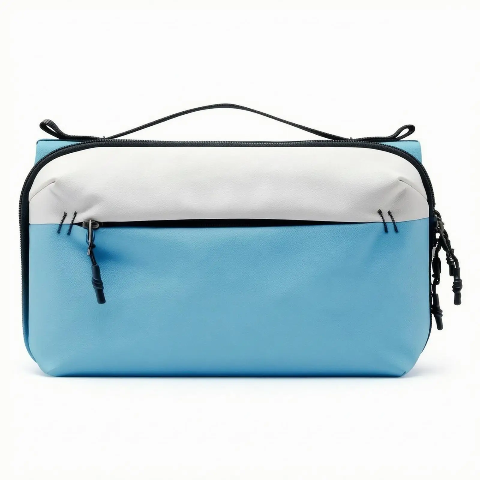 Storage Bag Organizer for Electronics Travel Tech Pouch Polyester Multi Compartment Case with Elastic Straps and Handle
