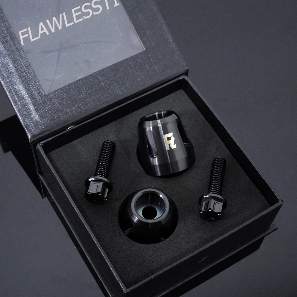 FLAWLESSTI Gr5 Titanium Handle Bar End With Bolt M8 For Kawasaki Z900