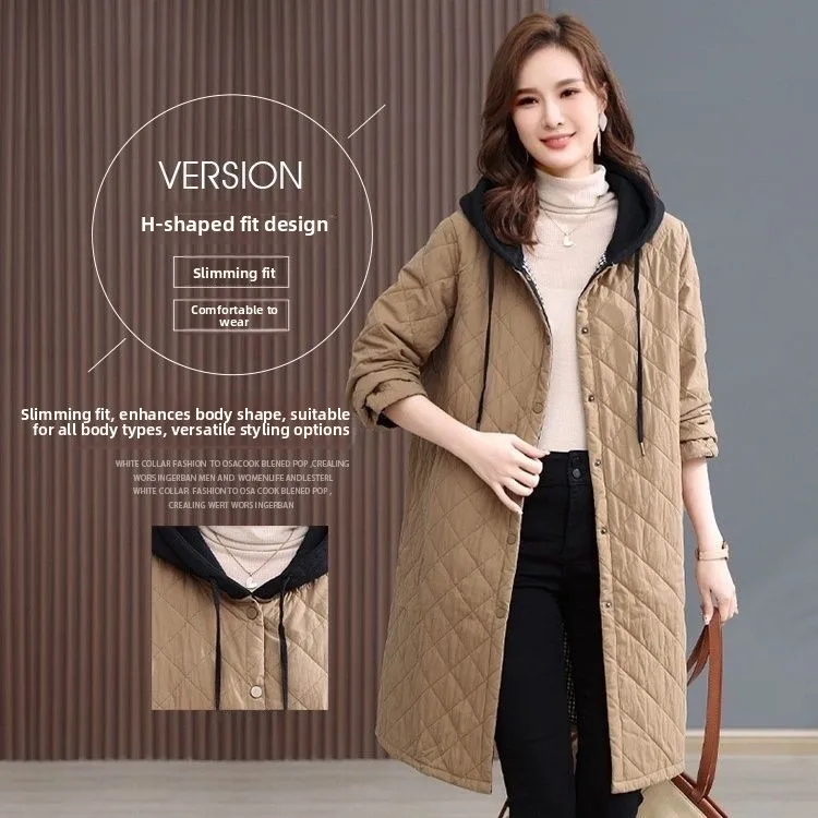 

Sli Lightweight Slim Fit Women's Cotton Jaet Faionable Korean Version Mid-Length Autumn Winter New Sle Inner Liner ...