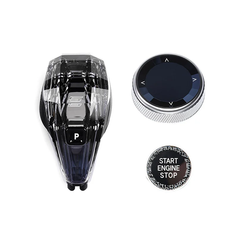 Crystal Gear Shift Knob + Engine Start Button Meida Knob For BMW G30 G31 G32 G11 G12 G01 G Chassis