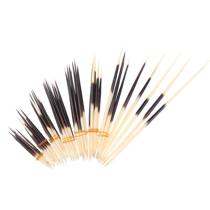 Varillas de pelo con plumas de erizo, accesorios de artesanía india, boya de pesca, accesorios de joyería de hueso natural DIY, accesorios para horquillas