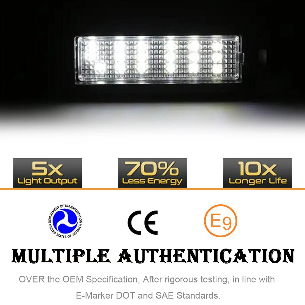 1 قطعة لا خطأ LED البوابة الخلفية لوحة ترخيص أضواء ل جيب كومباس كرايسلر رحلة باسيفيكا 300 شاحن دودج تشالينجر العلامة مصباح #3