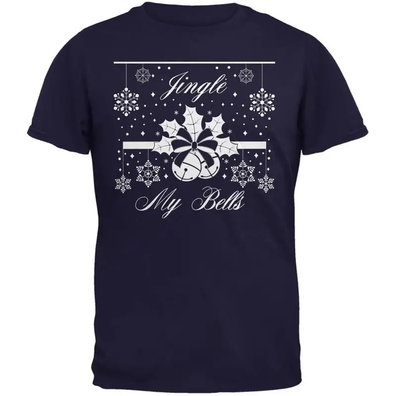 

Christmas Jingle My Bells Navy Adult T Shirt