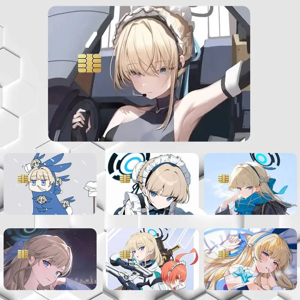 Toki Asuma Blue archive   Sticker Film Tape Skin for Credit Card Debit Card Cartoon Waterproof Stickers