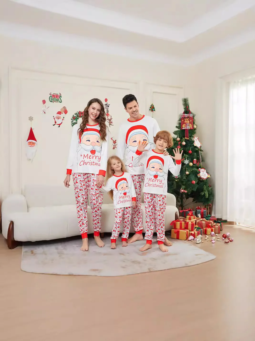 Father Mother Children Baby Sleepwear Daddy Mommy and Me Xmas Pyjamas Clothes Christmas Santa Claus Family Matching Pajamas Sets