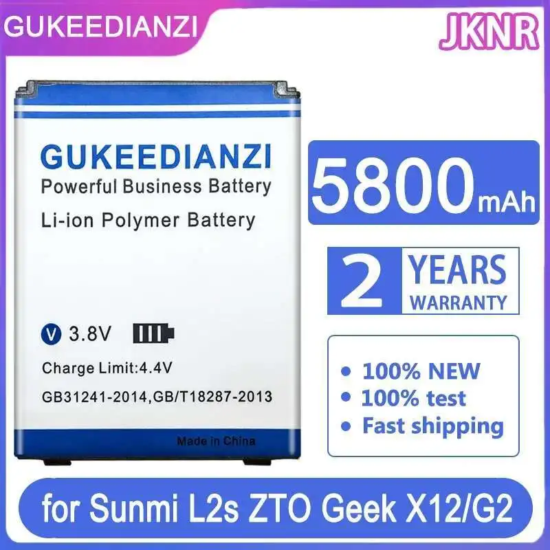 

Safe 5800Mah For Sunmi L2s Zto Geek X12 G2 Pda Data Terminal High Compatibility Jknr Handheld Battery