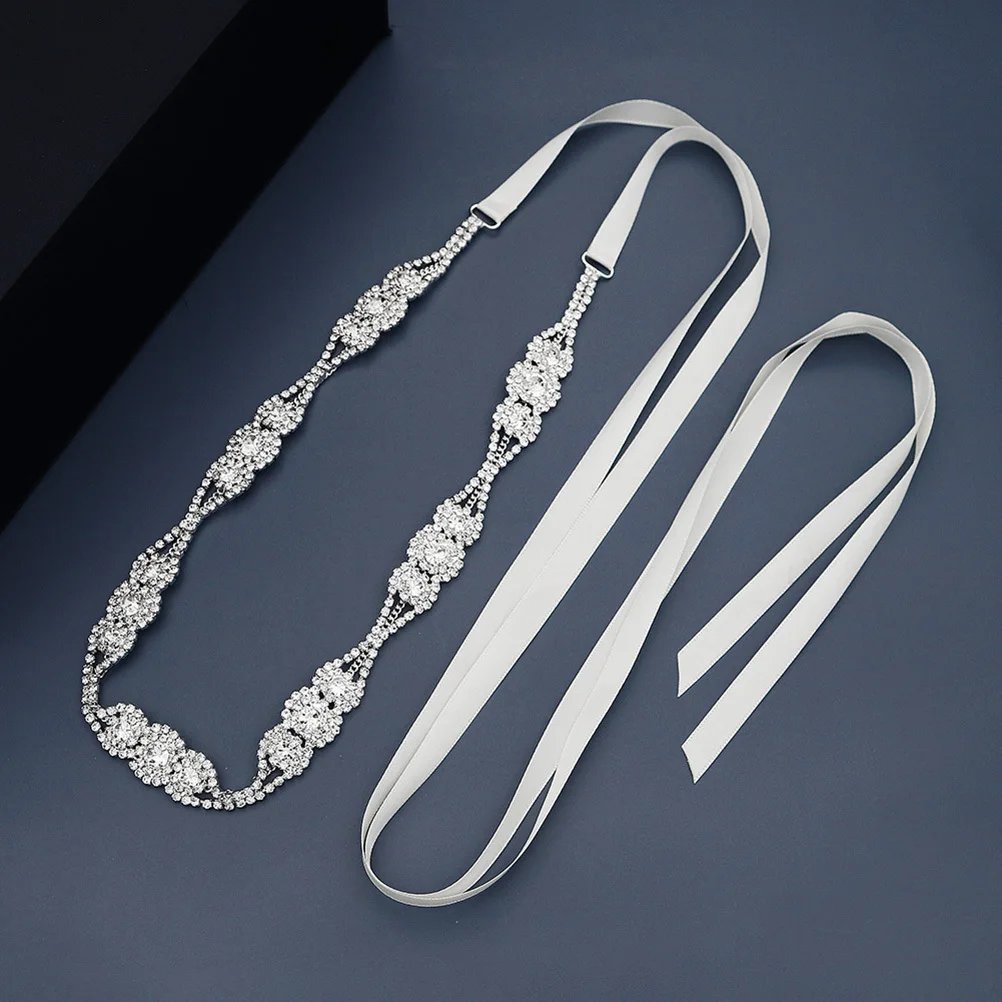 1 قطعة حزام الخصر حجر الراين الرجعية فستان أنيق وشاح للنساء حفل زفاف مأدبة تألق مجوهرات ديكور ضوء دائم #1