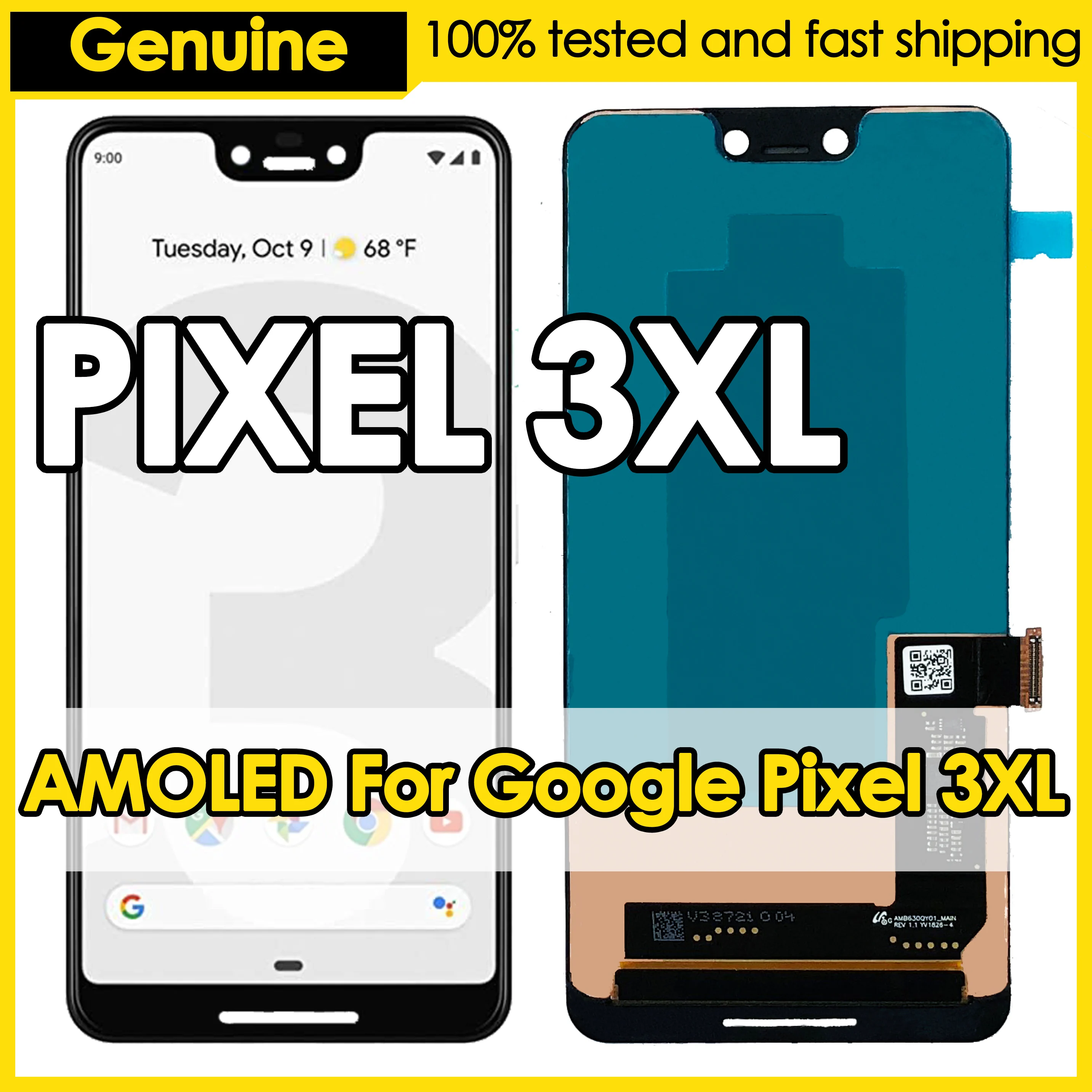 

OEM OLED для Google Pixel 3XL ЖК-дисплей сенсорный дигитайзер в сборе экран для Google Pixel 3 XL ЖК-экран Замена G013C