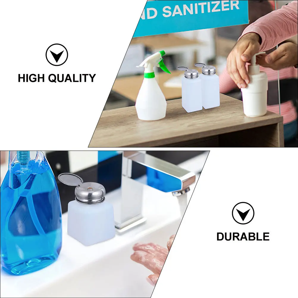 3 قطعة دفع تصميم زجاجات الكحول مكافحة ساكنة البلاستيك إعادة الملء زجاجات تخزين السائل لمختبر الاستخدام الصناعي مكافحة ساكنة زجاجة