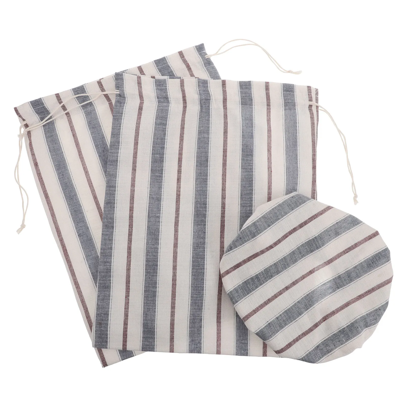 

Linen Bread Bag Fresh Keeper Drawstring Lined Bags Storage with Liners Flax Loaf