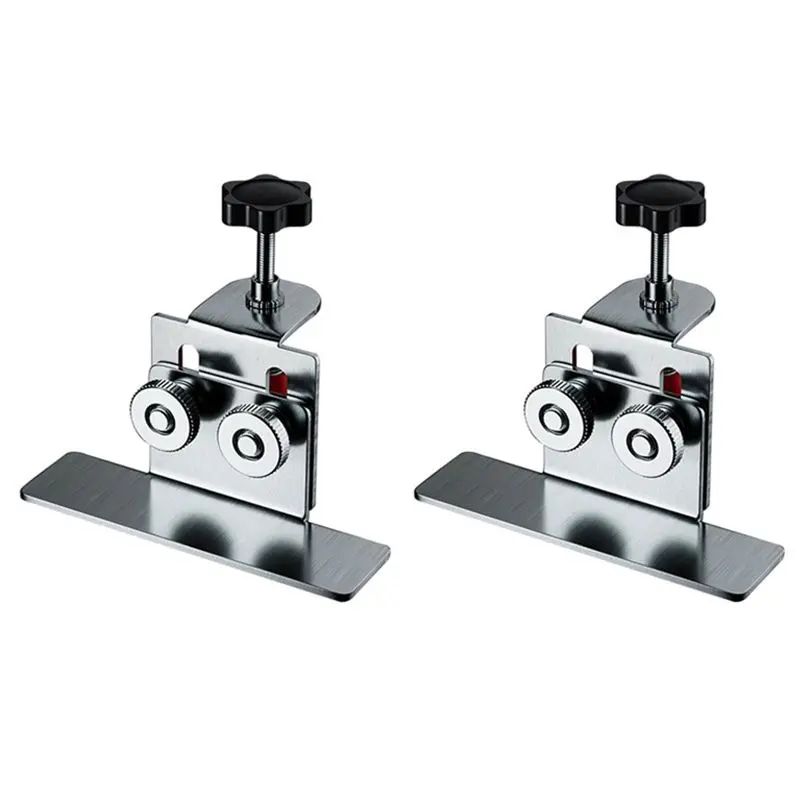 ABRN-2Pcs Stainless Steel Cabinet Door Mounting Jig Cabinets Frame Clamp Household Door Mounting Support