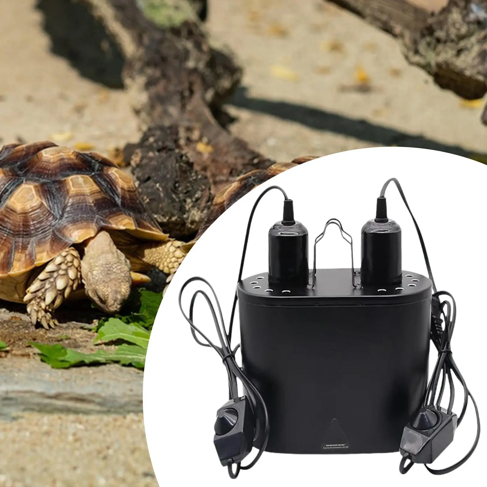 

Reptile Lamp Terrarium Hood Light Fixture for Amphibians Small Reptile