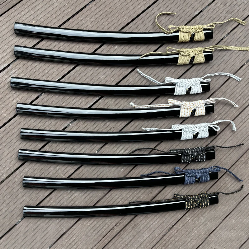 Wooden Saya, Scabbard, Black Glossy Lacquered, For Japanese Sword, Wakizashi, Samurai Katana, Brand New, Customizable