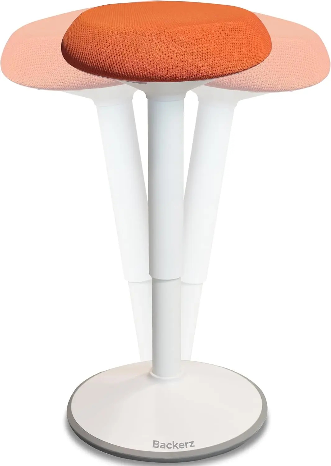 

Регулируемый по высоте поворотный стул с противоскользящим основанием, эргономичный механизм качания для офиса и учебных заведений, оранжевый