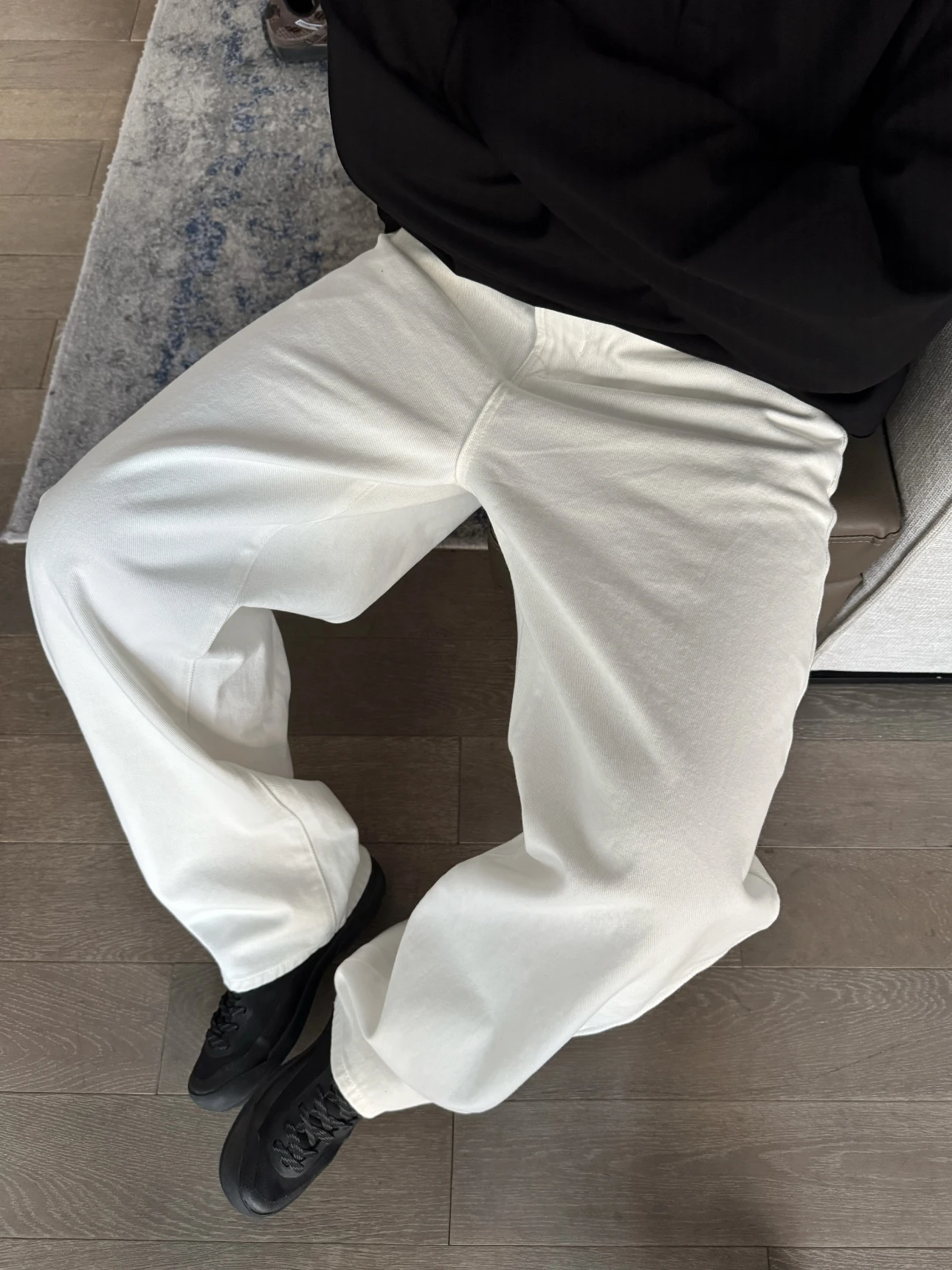 

American Retro mat White Jeans Men's Trendy Brand Four Seasons Basic Color Loose Casual Versatile Straight Leg P...