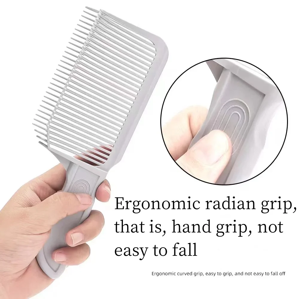 Fading Comb Professional Barber Clipper Blending Flat Top Hair Cutting Comb For Men Heat Resistant Fade Brush Salon Styling Tool