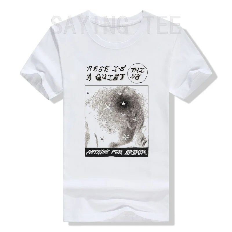 Hayley Williams T-Shirt Blütenblätter Skizzenkunst Grafik Vintage T-Shirt Rage Is A Quiet Retro-Stil Musikliebhaber Spruch T-Shirt Kurzarm – Detail 16