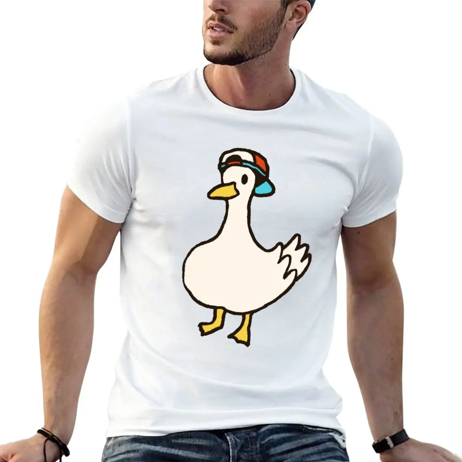 Oozora Dancing Duck Shuba Shuba Meme T-Shirt summer top heavyweights slim fit t shirts for men