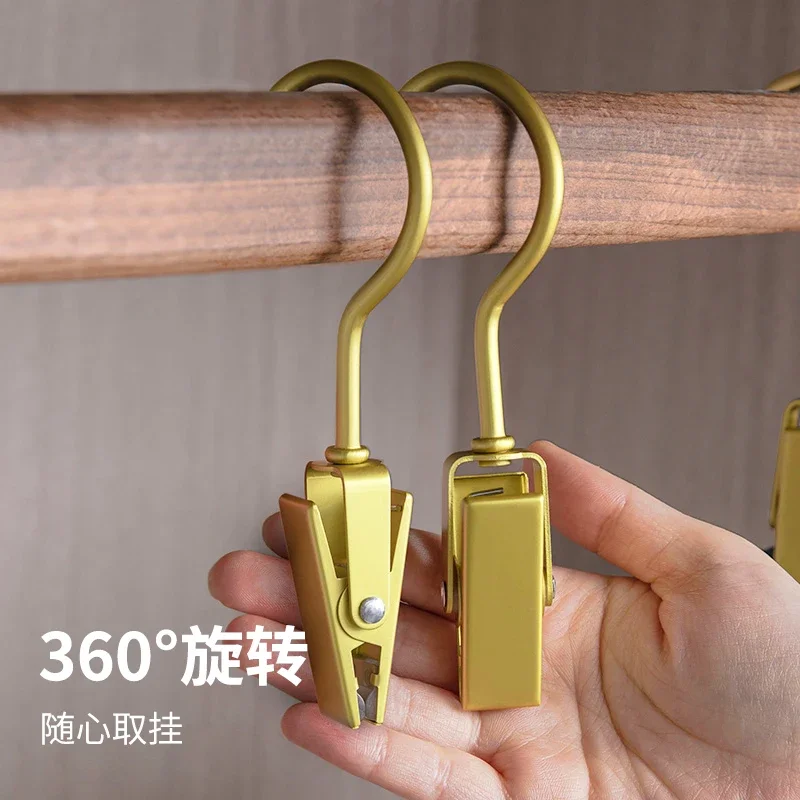 4PCS Multifunctional hook clip Metal aluminum alloy storage clip Clothes drying Household seamless single pants