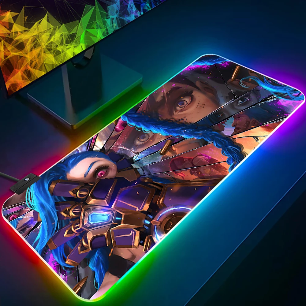 

L-Leagues of Legends Game LOL RGB Pc Gamer Keyboard Mouse Pad Mousepad LED Glowing Mouse Mats Rubber Gaming Computer Mausepad