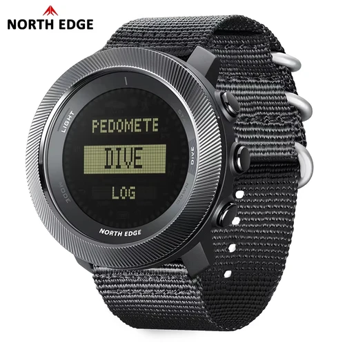 Imagen 2 del producto NORTH EDGE APACHE-D reloj Digital de buceo libre para hombres deportes al aire libre natación impermeable 100M altitud barómetro brújula relojes de pulsera