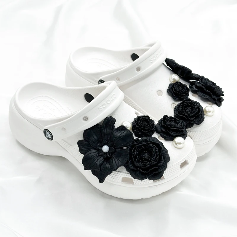 Mode Bloem Parel Schoenbedels Set Damesschoenen Decoratie Verwijderbare schoengesp 1Set