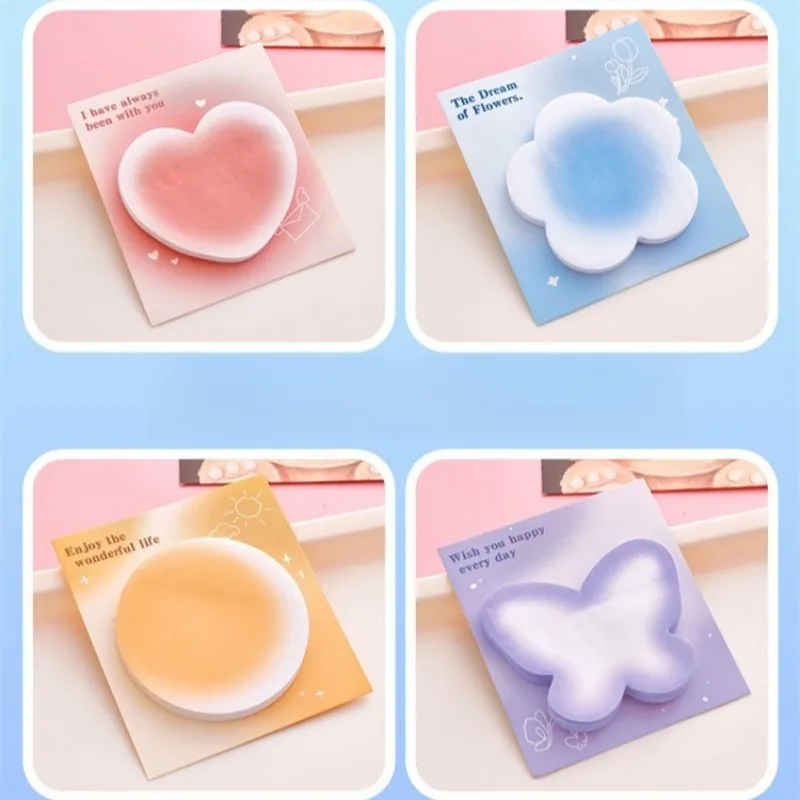 Creative Gradient Sticky Notes Cute Memo Pads Study Stationery Labels