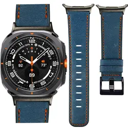 New Leather Strap For Samsung Galaxy Watch 7 Ultra 47mm Sports Women Men Bracelet Band Loop For Samsung Watch 7 47mm Clasp