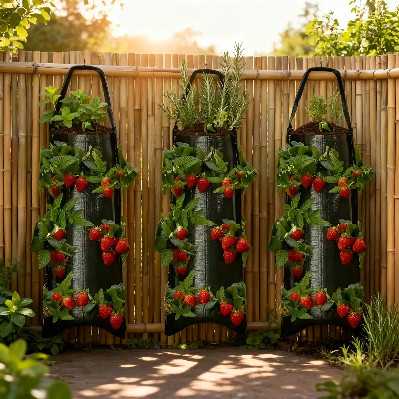 Multi Functional Vegetable and Fruit Planting Bag, Wall Mounted Foldable Planting Bag, Home Gardening, Balcony Vegetable Garden