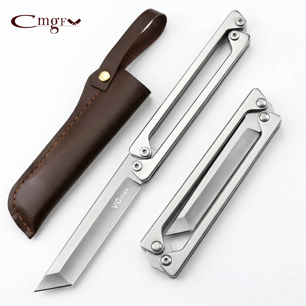 Outdoor Folding Fruit knife High-hardness Stainless steel blade with knife cover Camping Portable Pocket knife Survival knife