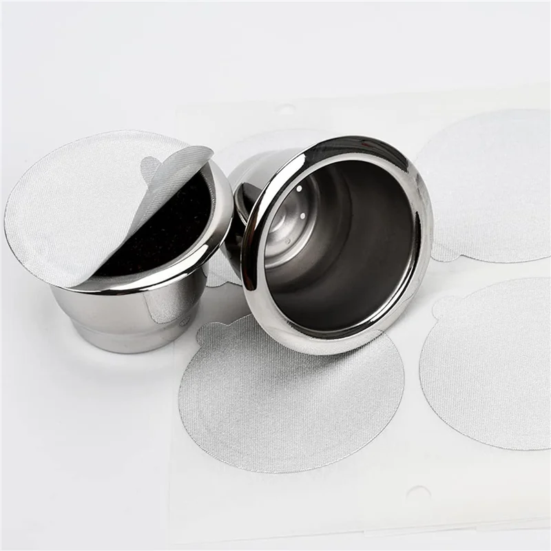 

【HOT-SALE】600Pcs Adhesive Aluminum Foil Lids Seals Stickers For Filling Disposable Empty Nespresso Coffee Pod Reusable Cover 37M