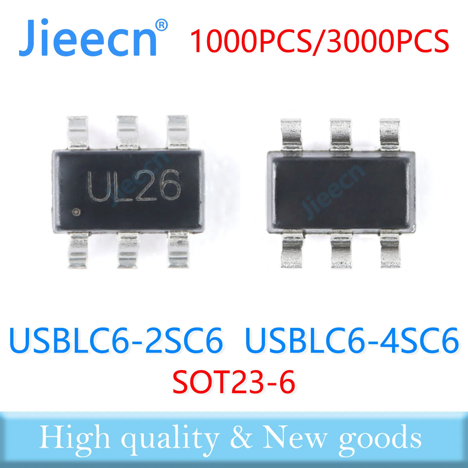 Jieecn 1000PCS 3000PCS USBLC6-2SC6 USBLC6-4SC6 SOT23-6 USBLC6 USBLC6-2 USBLC6-4 Made in China High quality ESD