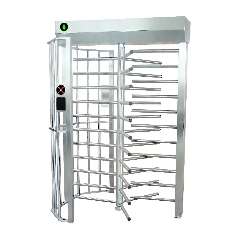 Fingerprint Reader Full Height Single Passage Security Pedestrian Bi-directional Turnstile Gate