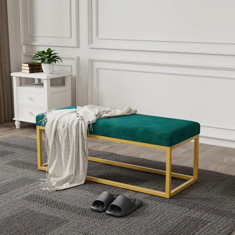 

Entryway Storage Bench, Steel Frame, Synthetic Leather, Mid-Century Modern Design, Supports Up to 600 lbs, Versatile for Living